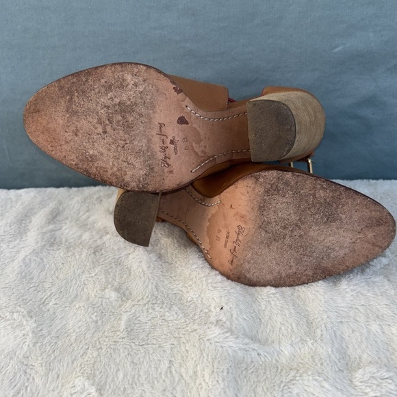 EUC Elizabeth and James Tan Ankle Booties with Buckle Strap Size 6 - Picture 6 of 9